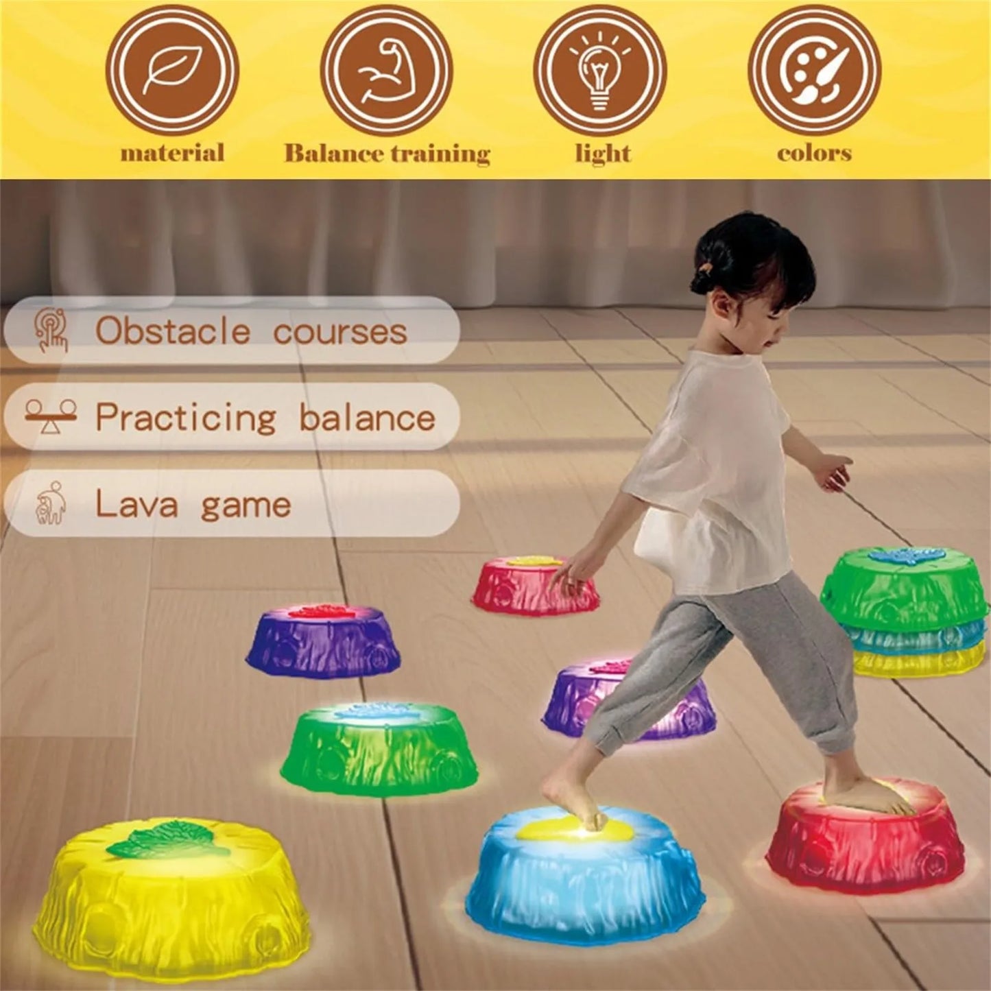 Early Childhood Education Toys Fun Toys Children Colorful Luminous Balance Training Parent-Child Interaction Indoor Play Family