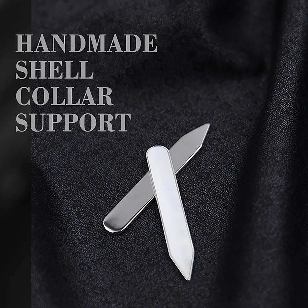 2Pcs Stainless Steel Collar Stays Bones For Business Men Shirt Party Dress Accessories Stiffener Inserts Fixed 5 Sizes Jewelry