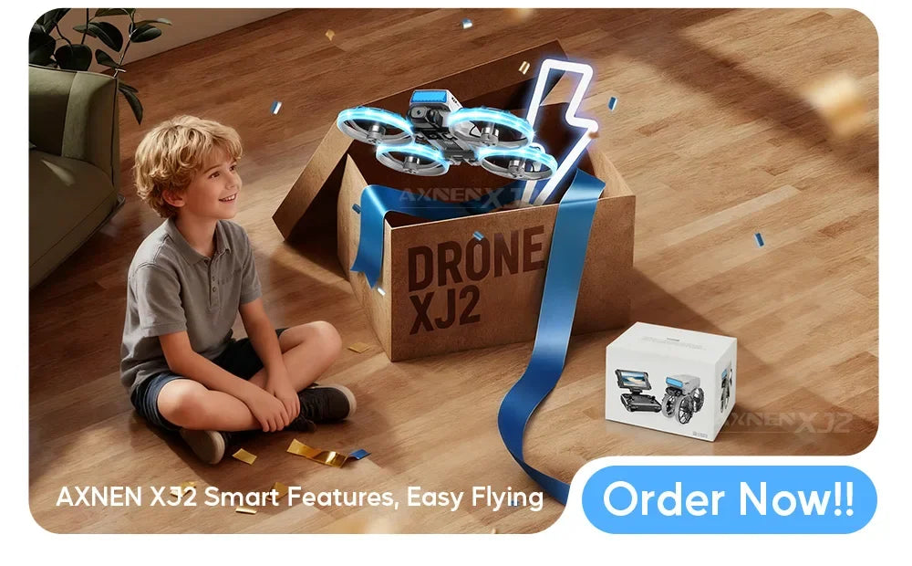 XJ2 Mini Drone 8K HD Camera, Foldable Brushless RC Quadcopter, Remote Control Toy for Kids Teens Beginners Gift Drone