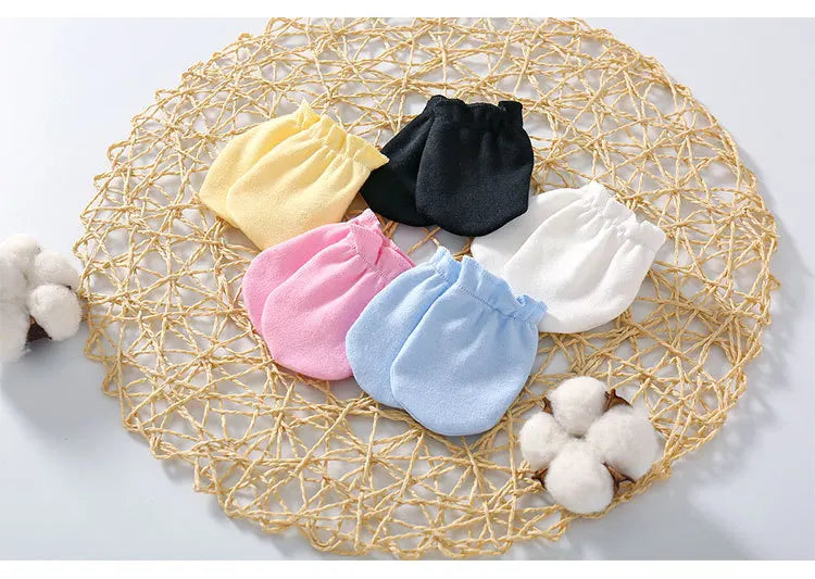 Unisex 5Pcs Newborn Baby Long Sleeve Cute Cotton Romper Jumper + Hats + Mittens+ Bib+Towel Infant Clothes Set