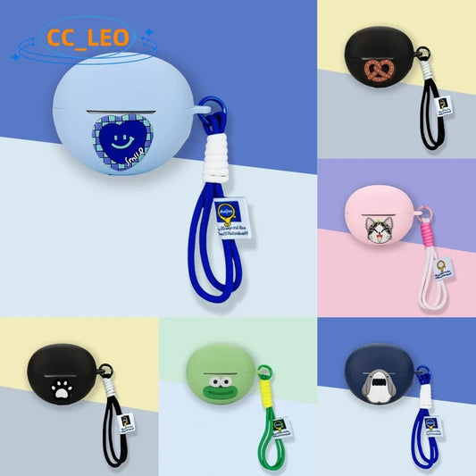For Honor Choice EarBuds Clip Case Cute Lanyard Pendant Cartoon Cat Suitable for Honor Choice EarBuds Clip Protective Cover