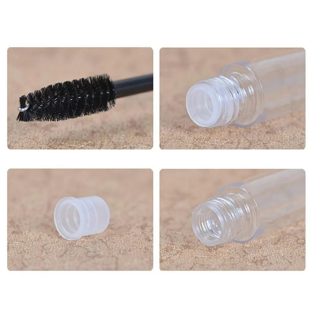 50PCS 5/10ML Protable Empty DIY Mascara Tube with Eyelash Wand Container with Funnels Transfer Pipettes for Travel Wholesale