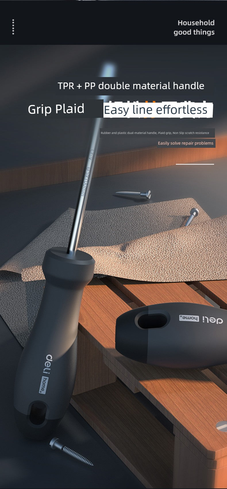 Deli Tools Household Hardware Car Tool Set