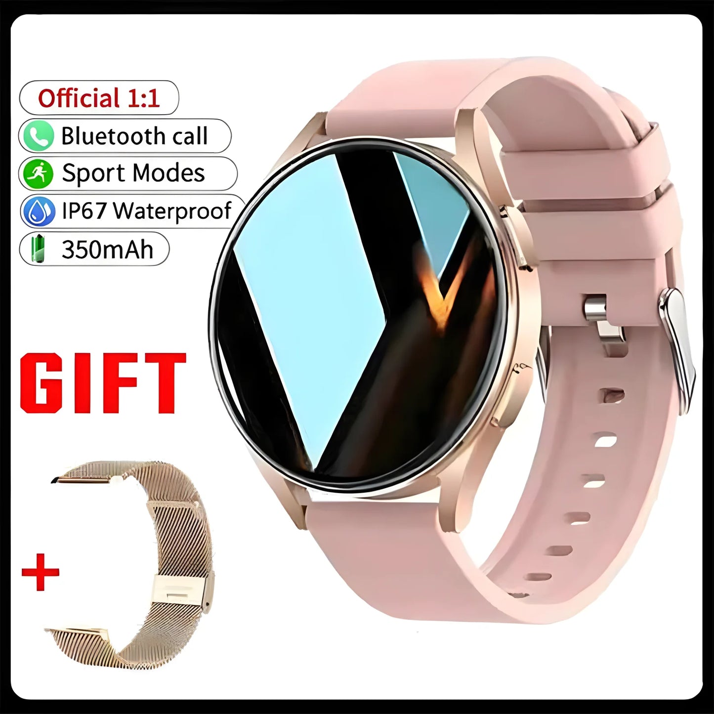 Bluetooth Call Smart Watch Pro 1.39-Inch Custom Dials Music Sports Men Women Watch 6 Health Monitor Smartwatch For Android IOS
