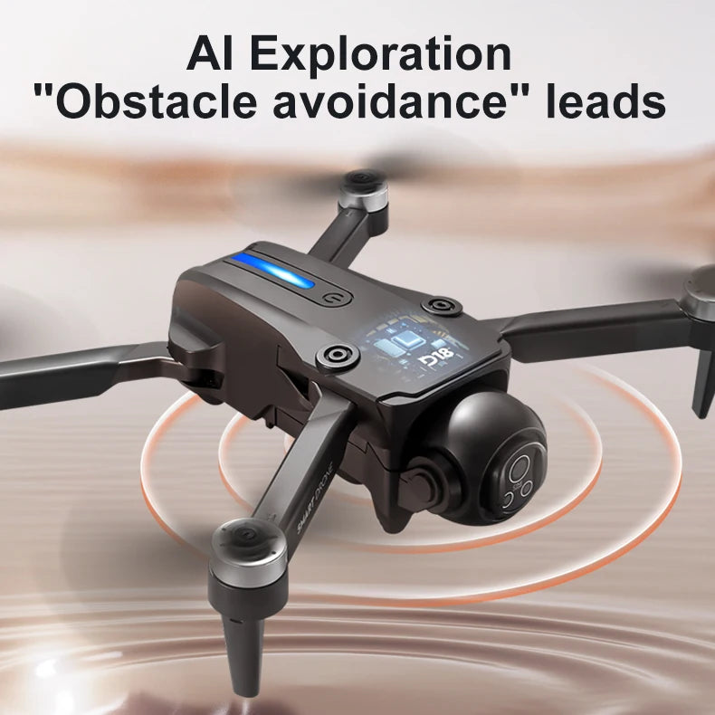 New D18 Drone Professional 8K Camera Aerial FPV Brushles Motor Avoiding Obstacle with Large Screen Remote Control Folding Drones