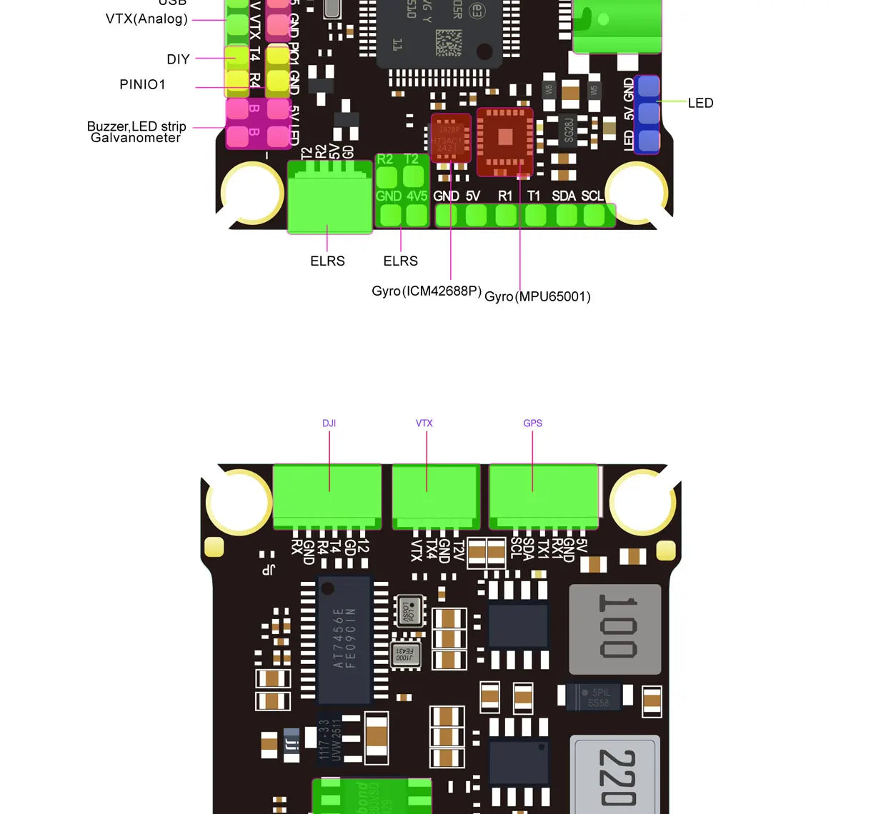 DAKEFPV F405 V3 FC 12S 100A / 120A Stack Betaflight Ardupilot INAV F4 Flight controller for FPV Freestyle Drone Model