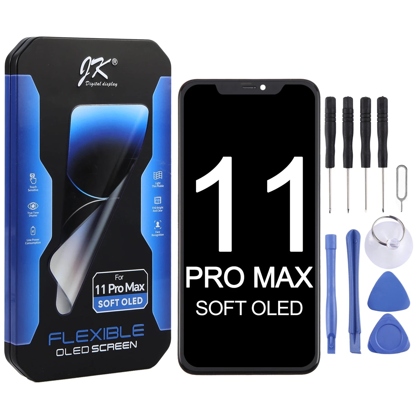 JK SOFT and Hard OLED Screen LCD Display Replacement iPhone 12 13 14 15 16 16e 17 Pro Max
