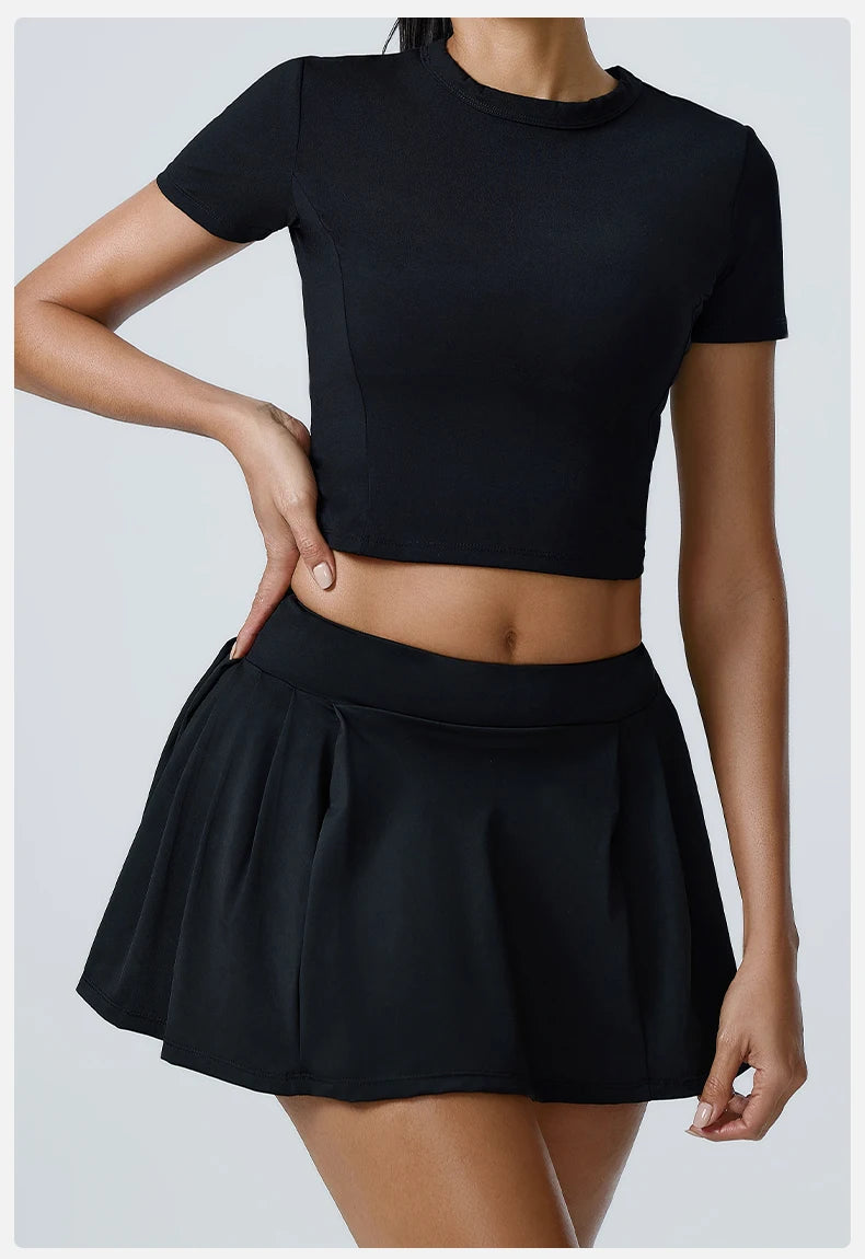 Women Shorts Sports Skirt High Waist Golf Tennis Skirts Gym Fitness Training Running Yoga Skirt Athletic Workout Outdoors Skort