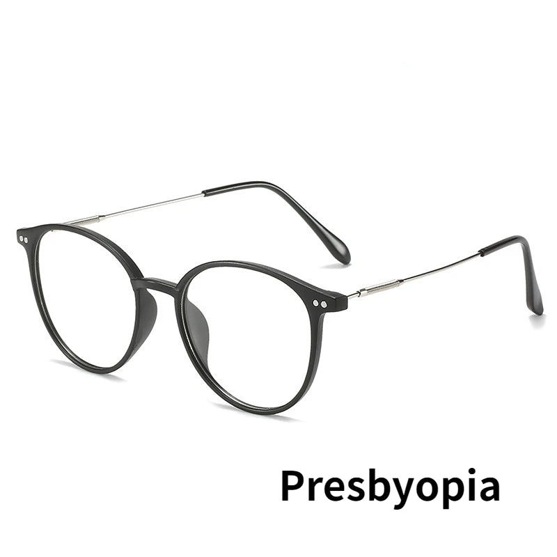 Intelligent Multifocal Reading Glasses Vintage Blue Light Blocking Prescription Presbyopia Eyeglasses Finished Near Far Eyewear