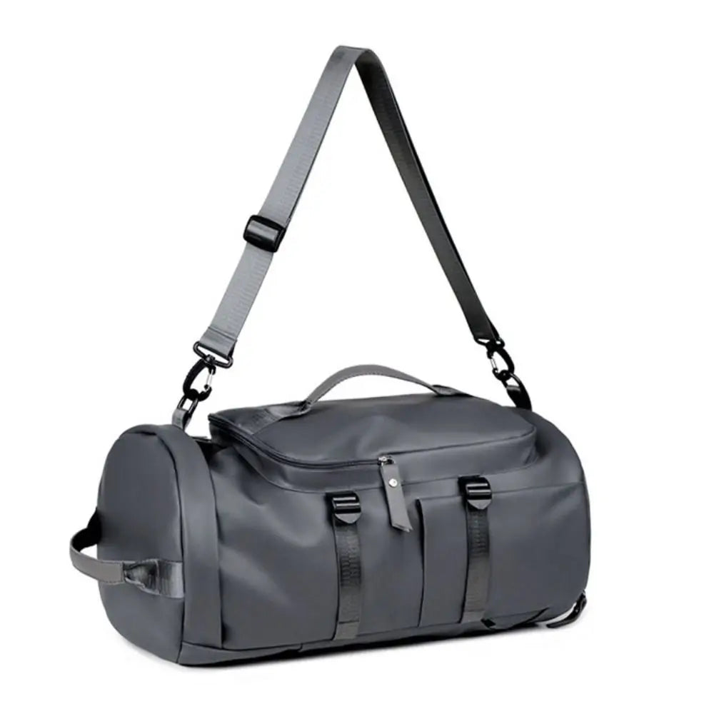 Large Capacity Sports Gym Bag Waterproof Multipurpose PU Leather Backpack Storage Pack Dry Wet Separation Travel Shoulder Bag