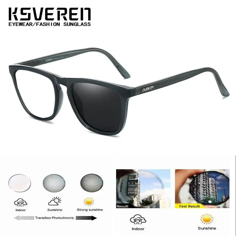 TR90 Square Photochromic Myopia Glasses Men Women Brand Finished Color Changing Driving Nearsighted Eyewear Negative Diopter ﻿