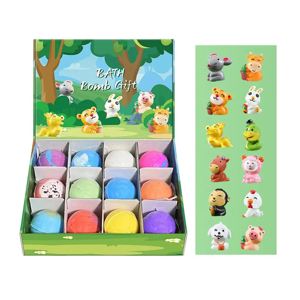 Bubble Bath Bombs For Kids 12 Pack Ocean Themed With Hidden Floating Toys Safe Essential Oil Moisturizing Bath Fizzies