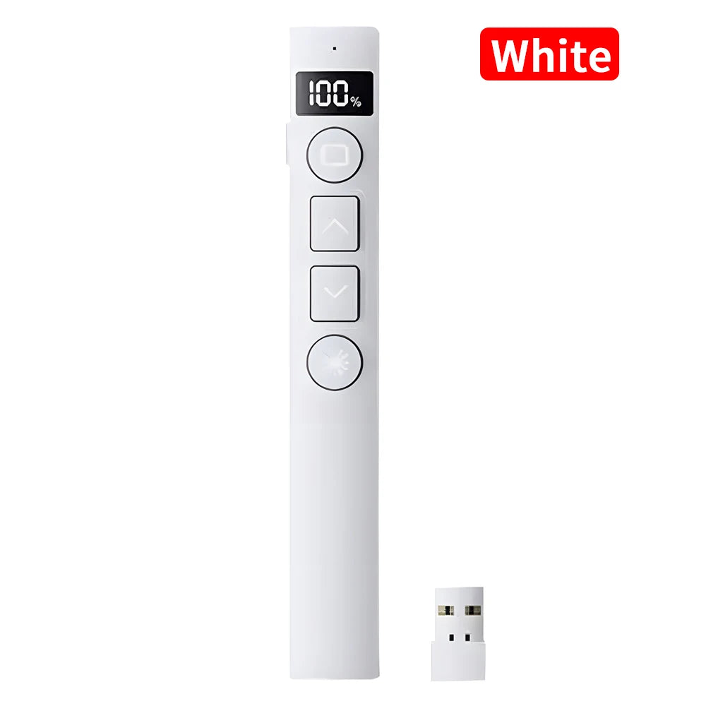 Powerpoint Pointer Wireless Presentation Clicker USB Rechargeable Remote Control Page Turning Pen for Speech Teacher Presenter