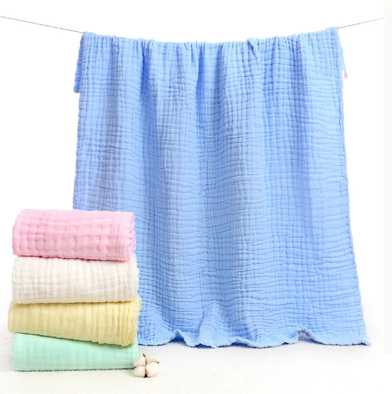 Baby BathTowel Boys Girls 100% Cotton Children Baby Towels Blanket For Newborn Bathrobe 6 Layers Gauze Washcloth Infant Swaddle