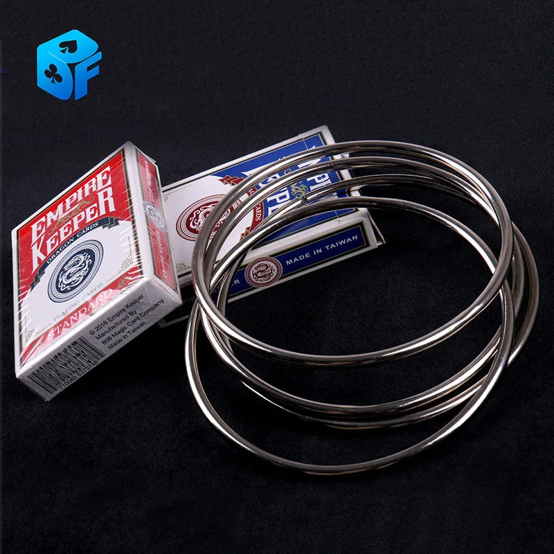 Deluxe 4.5" Linking Rings (Set of 4, Chrome) by J.C Magic Stage Magia Gimmick Props Mentalism Funny Magician Claasic Magie Toys