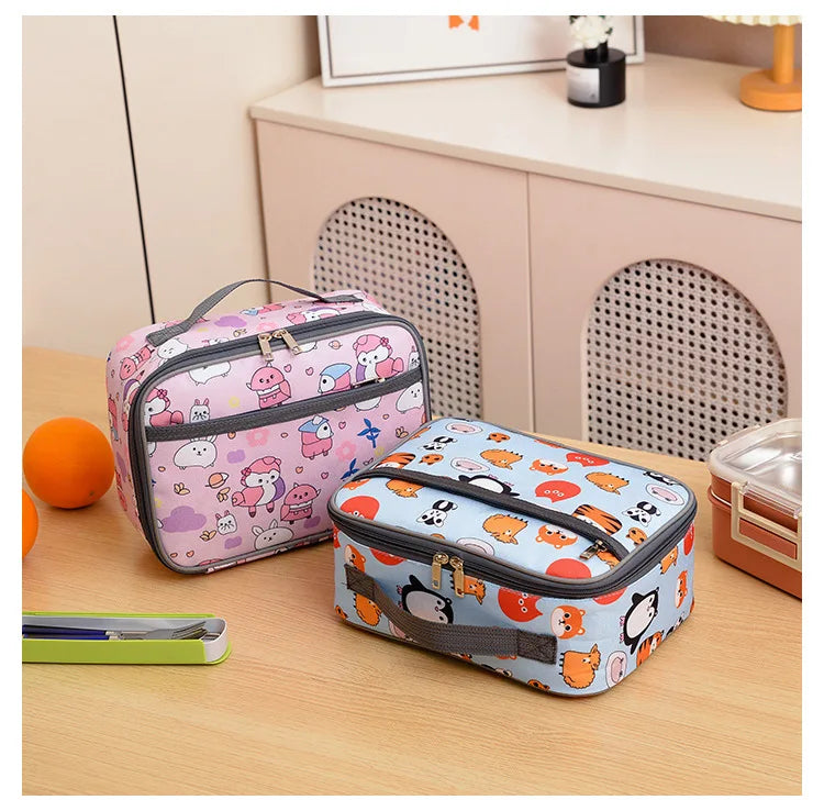 New lunch box bag large capacity kindergarten schoolbag storage bag and high appearance level lunch bag