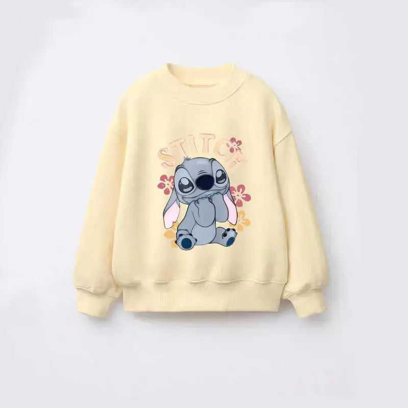 Kids Cartoon Fashion Costume Girls New Round Neck Tops Printed Long Sleeve Autumn Wear Toddler Boys Loose Thin Sweatshirts