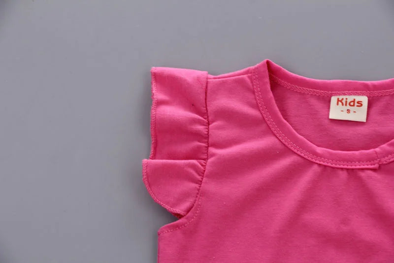 New Summer Fashion Baby Girls Clothes Children Cute Cotton Vest Shorts 2Pcs/Sets Toddler Casual Costume Infant Kids Tracksuits