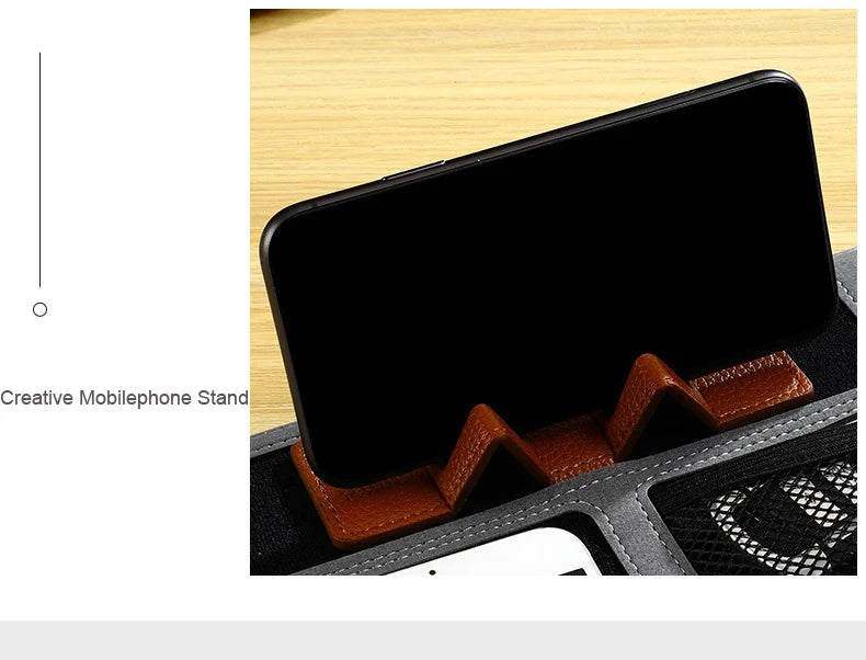 A4 Leather Padfolio Portfolio File Folder Man Document Holder Desk Organizer Executive Folders Calculator Briefcase for Office