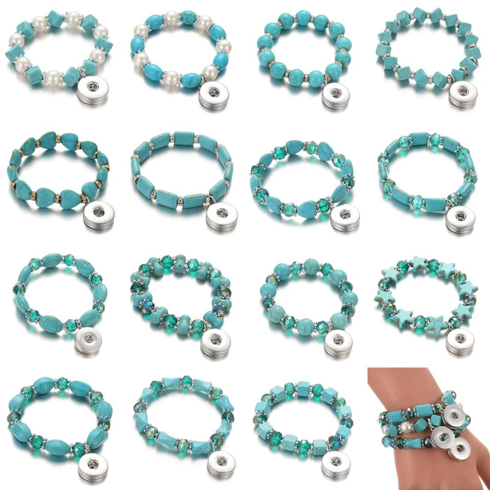 10pcs/lot Wholesale Metal 18mm Snap Button Bracelet Bangles Silver Gold Color Snap Bracelet Fit 20mm 18MM Snap Buttons Jewelry