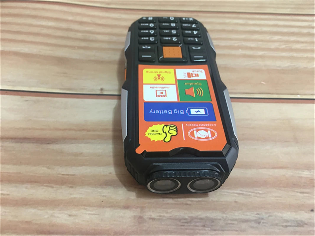 Mini Rugged Mobile Phone, 1.8", Push Button,Dual Sim, BT,Dual Flashlight, MP3,Wireless FM,BigHorn Dustproof Shockproof CellPhone