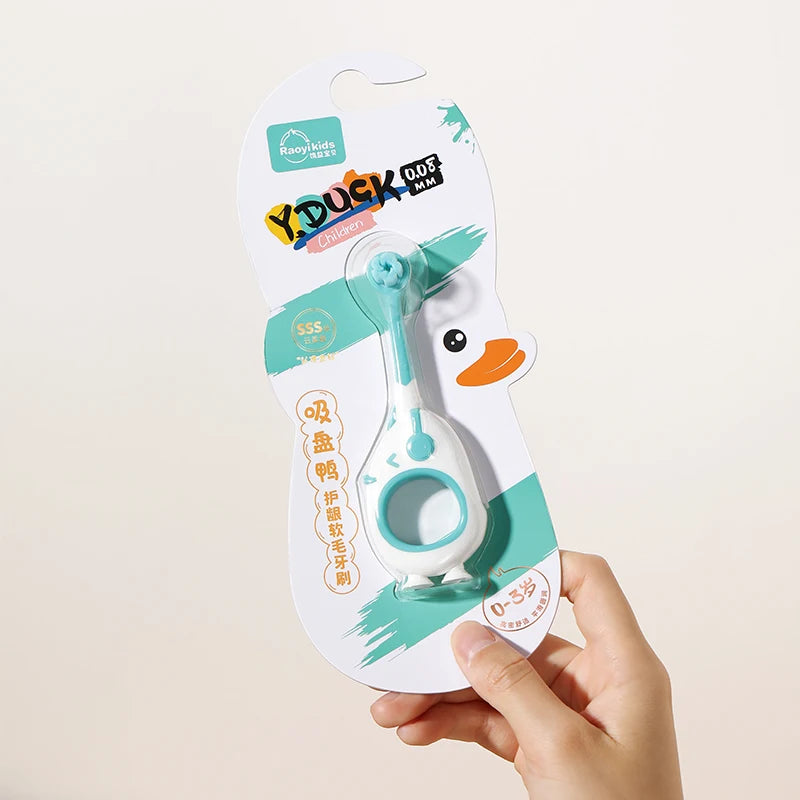 Infant Toothbrush Cute Baby 0-3 Years Old Cartoon Small Head Baby Toothbrush Individually Packaged Bottom Suction Cup Can Stand