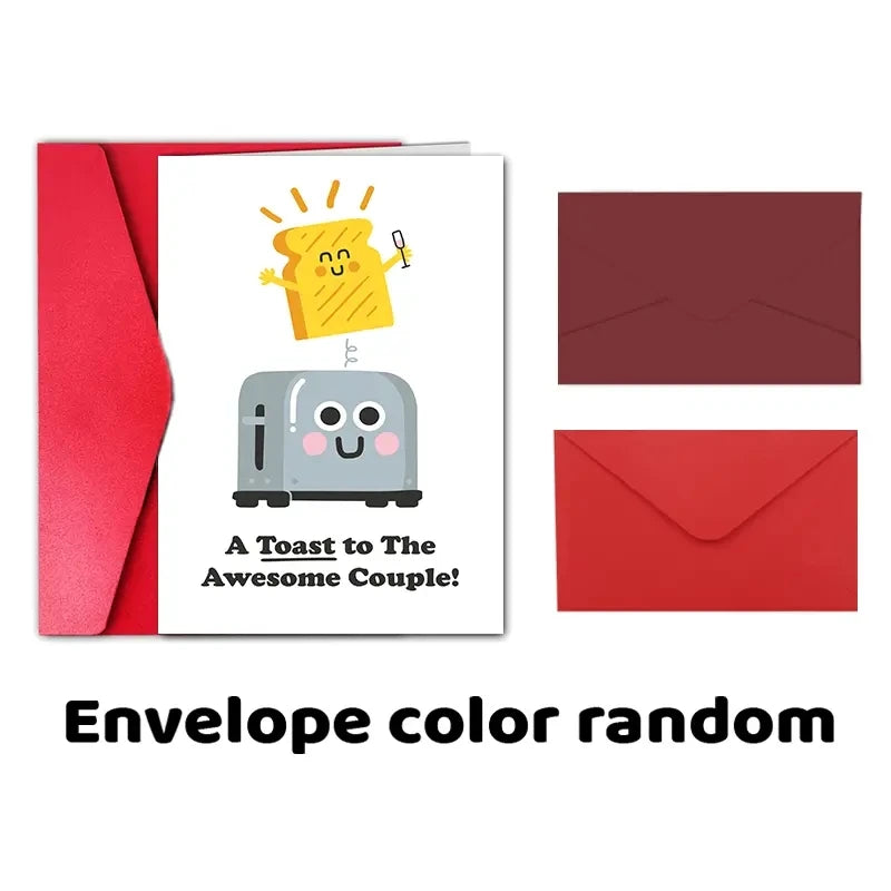 1pc, Wedding card Funny wedding Card, Bride and Groom, A toast to the wedding couple.