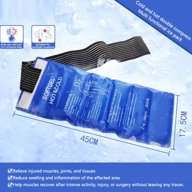 【C】1Pc Multipurpose Gel Ice Sleeve Elbow Knee Ankle Ice Pack Hand Ice Wrap Gel For First Aid Sports Muscle Pain Ice Heat Pad