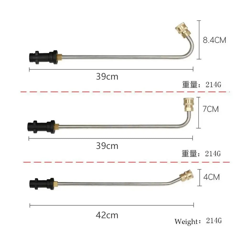 ROUE Angled Spray Lance, Under Chassis Wash Lance Compatible With Karcher K2 K3 K4 K5 K6 K7 Pressure Washer, Gutter Cleaning Kit
