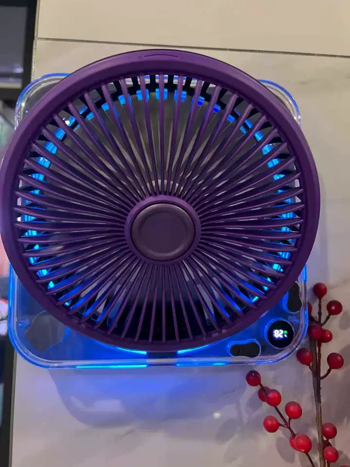 Remote Control Wall Hanging Electric Fan, Kitchen Toilet Special Refrigeration Mini Air Conditioner, Silent Charging Wall Fans