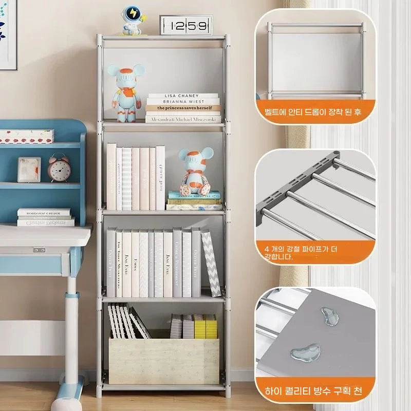 Simple Bookshelf Multi Layer Easy Assembly Diy Wardrobe Bookshelf  Plastic Square Storage Rack Living Room Study Room Bedroom