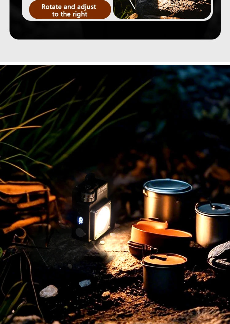 LiitoKala multifunctional mini "camera" light 3500LM large floodlight, suitable for hiking, outdoor activities, work, and picnic