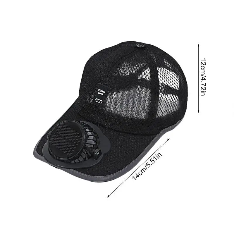 Hat With Solar Powered Fan Baseball Hat Sun Hat Breathable Beach Hat With Cooling Fan UV Protection Solar Powered Fan Hat