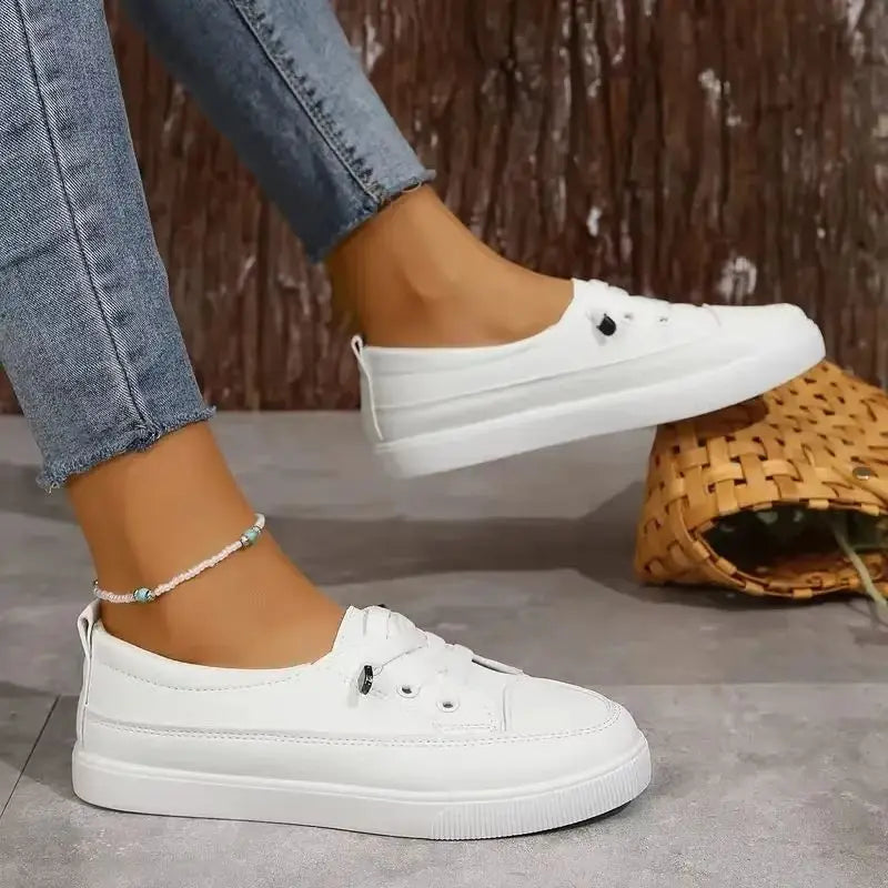 Spring and Summer Fashion New Breathable Round Toe Mouth Casual and Comfortable Flat Walking Shoes Sneakers Zapatos De Mujer