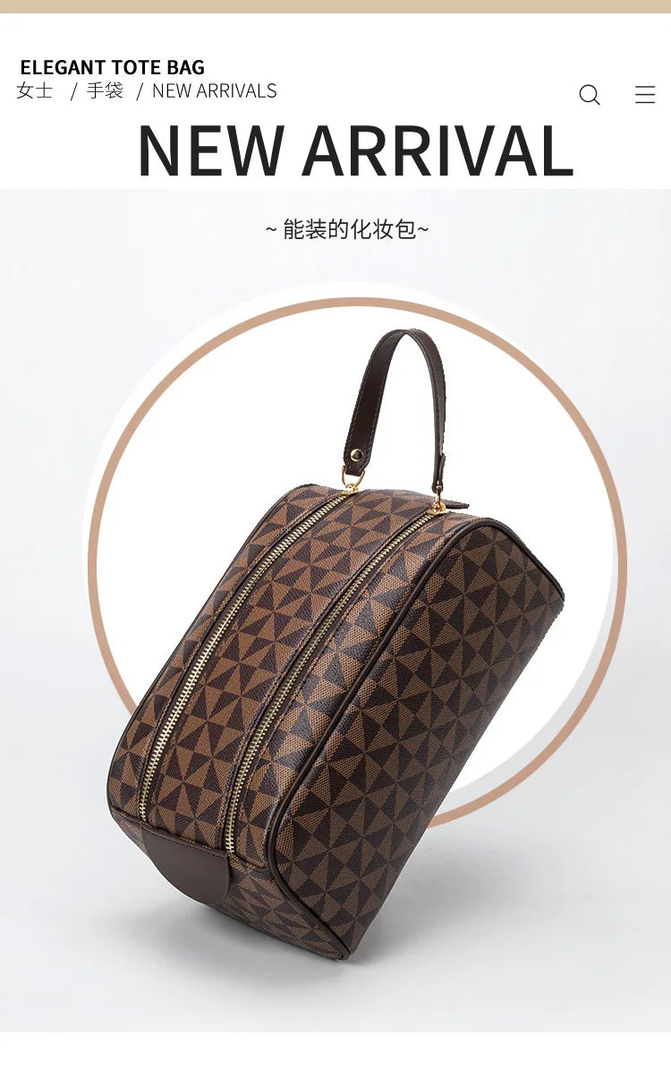 Luxury Cosmetic Bags Designer Women Makeup Bag Double Zipper Hanging Bathroom Wash Bag Multifunctional Travel Toiletry Bag