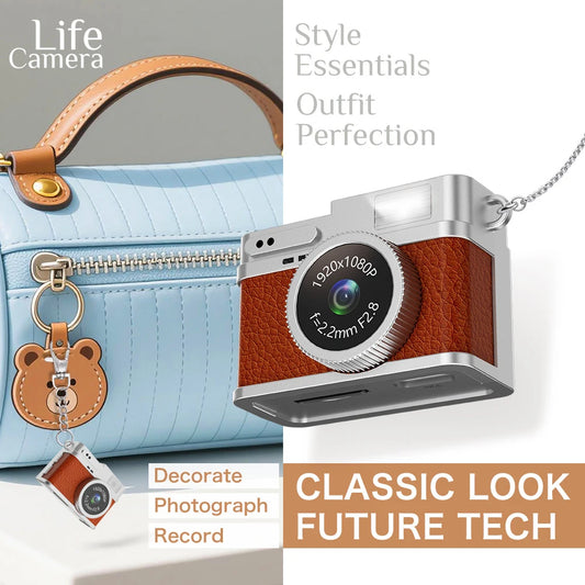 Pocket-Sized Retro Digital Camera, 1080P Mini Vlog Cam with Screen, Portable Camcorder for Kids, Teens, Travel, Sports & Gift