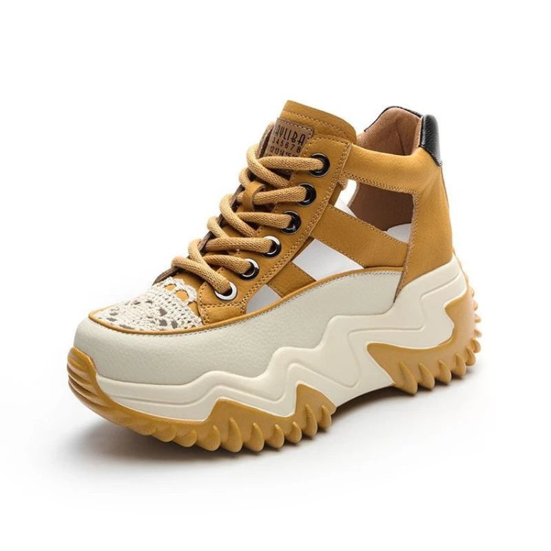 2024 New Sandals Fashion  Mesh Shoe Women Sport  Hollow Out Casual Round Toe Wedge Women Shoes Roman Retro