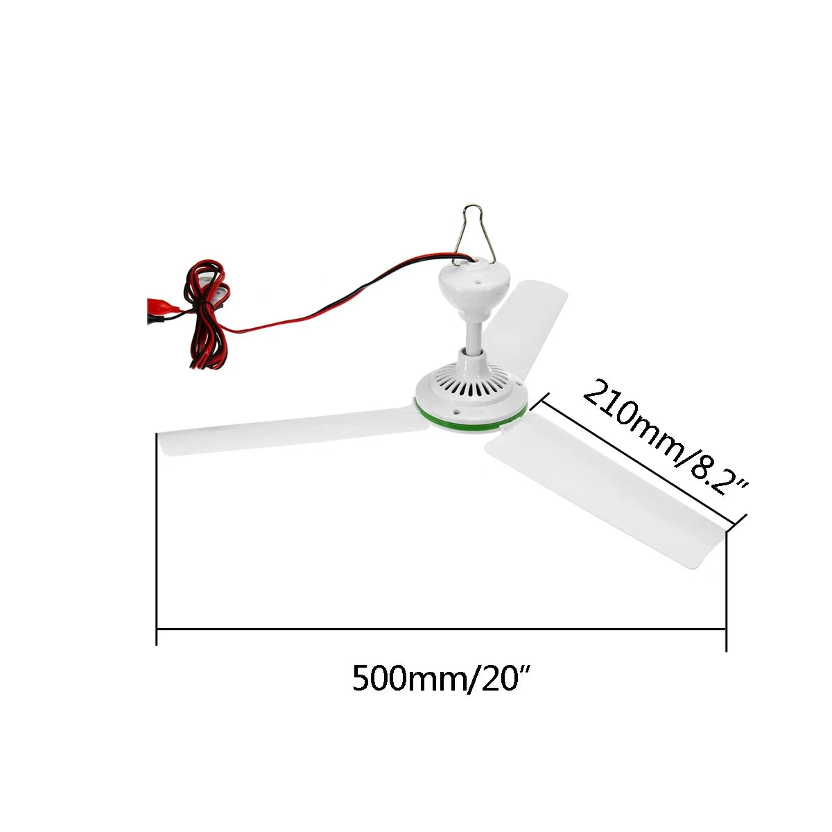 12V 6W Solar Ceiling Fan Environmental-friendly Solar Powered Cooling Fans Small Air Conditioning Appliances Portable Ac
