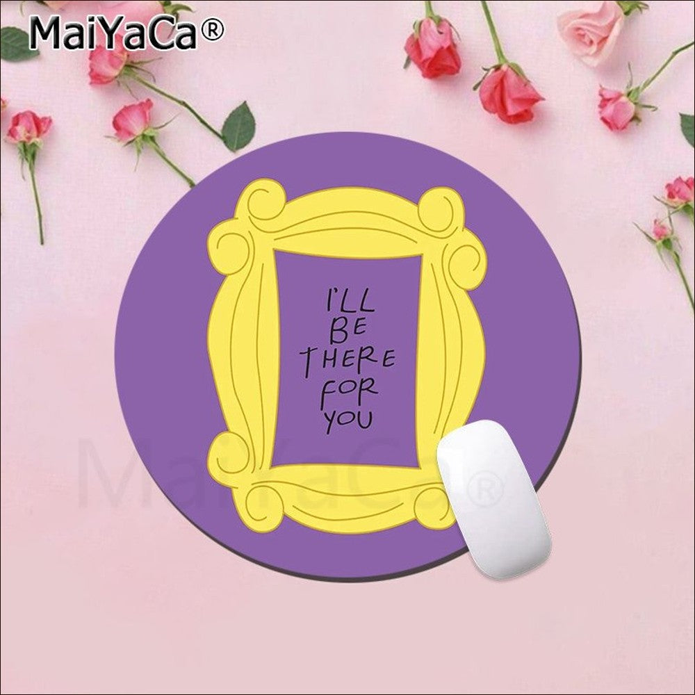 Friends Tv Show Mousepad Round Custom Skin Office Computer Desk Mat Table Keyboard Big Mouse Pad Laptop Cushion Desk Accessories