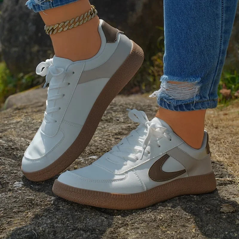 2025 New Leisure Sports Shoes For Women Comfortable Soft Bottom Outdoor Walking Lady Fashion Flats Shoes New Low-top