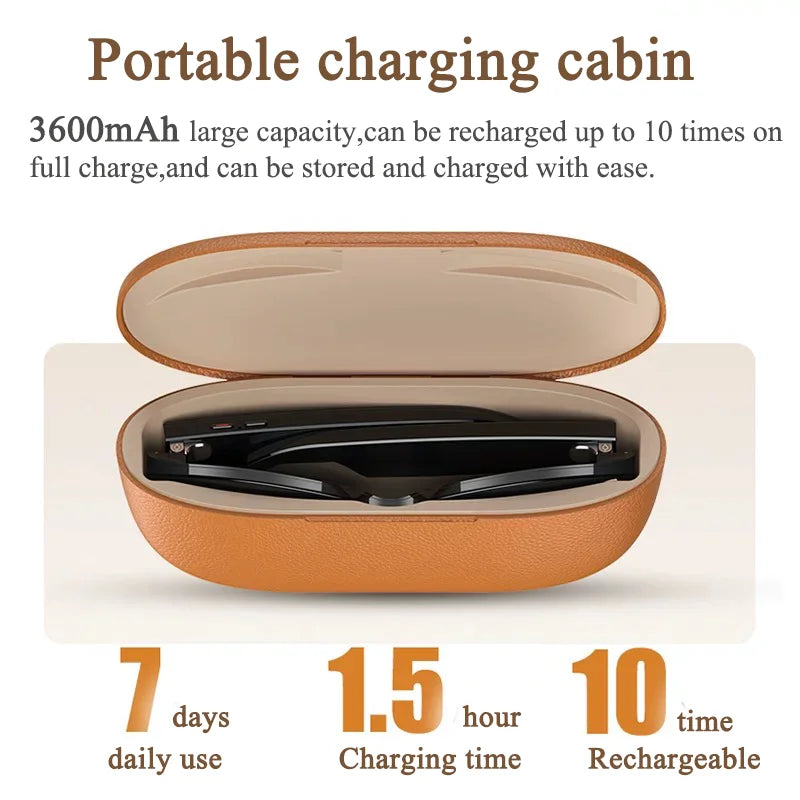 New intelligent AI glasses charging case dual core architecture high-definition photography glasses