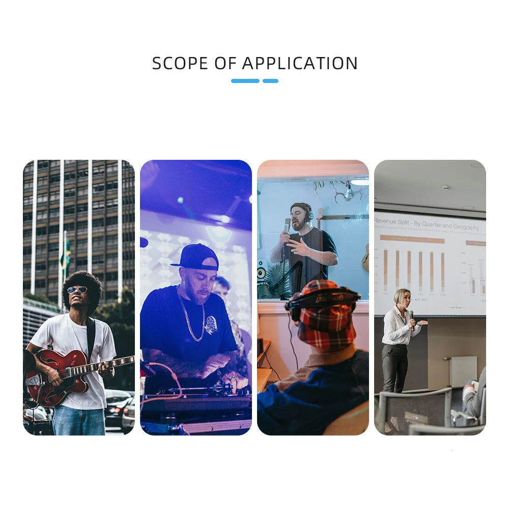 Headphone Amplifier 8 Channels Stereo Audio Amplifier AMP Ultra-Compact Portable Mini Amplifier with Rotary Button 6.35mm Jack