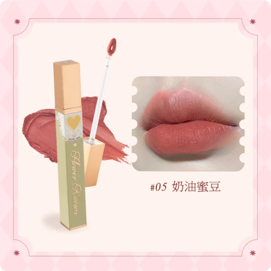 Flower Knows Lipstick And Lip Cream Moisturizing Non-sticky Glossy mirror surface Hydrating Long-lasting