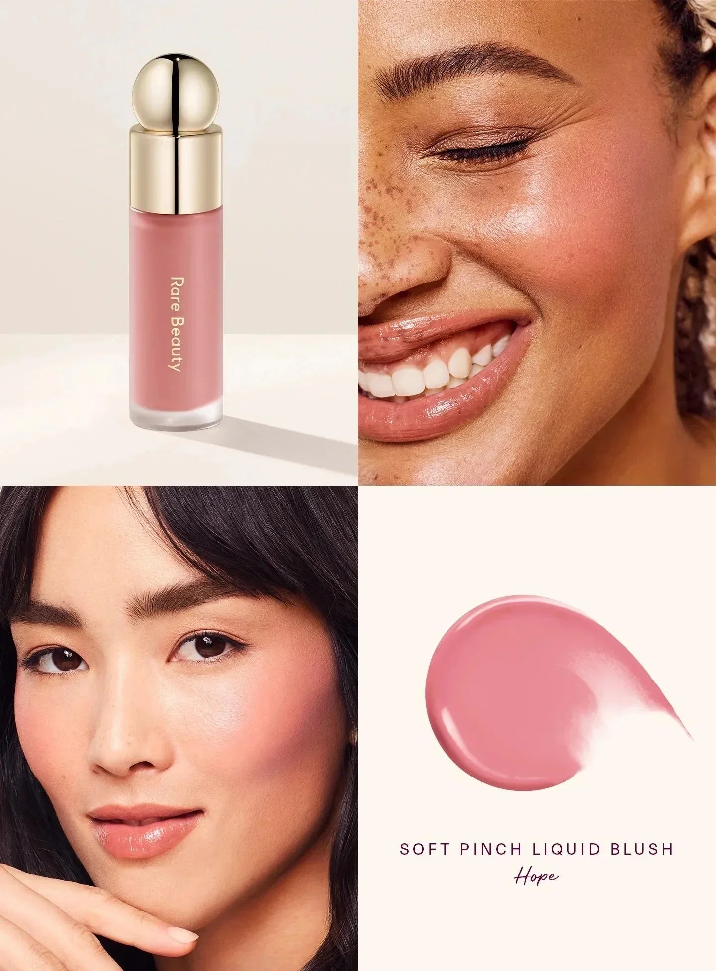 Rare Beauty Matte Long-Lasting Soft-Focus Blush Smooth Cream-to-Powder Blush Sweatproof Waterproof Liquid Blush Hydrating Makeup