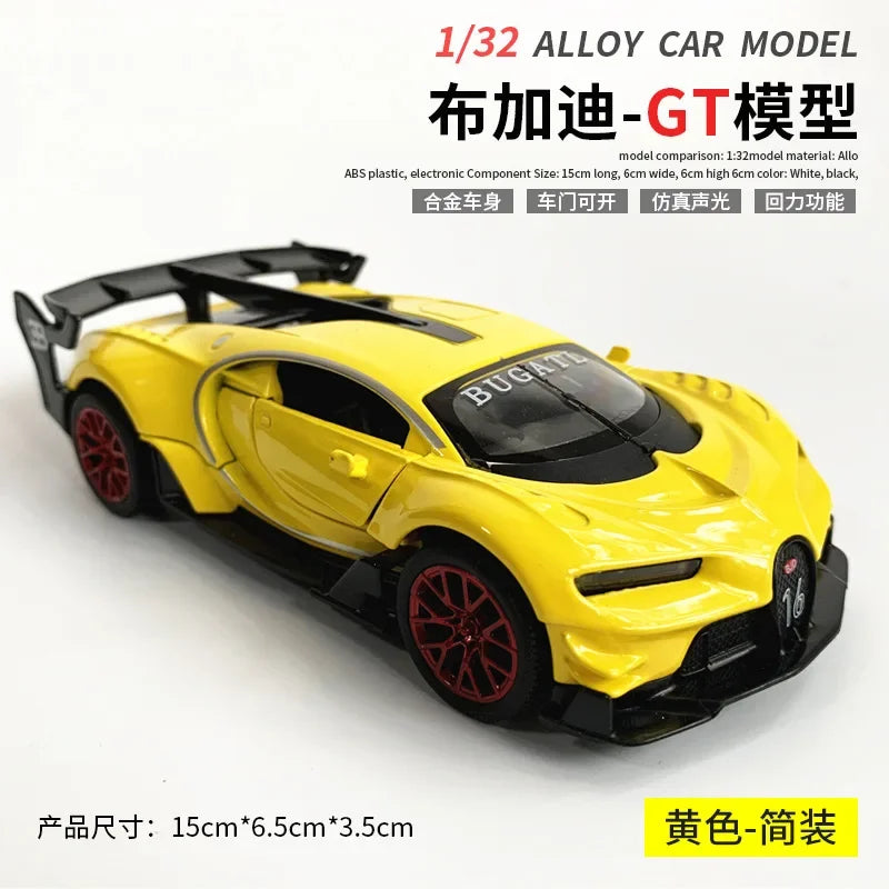 1：32 Bugatti Vision Gt Metal Alloy Car Model Diecast & Toy Vehicles Car Model High Simulation Miniature Scale Childrens Toy Gift