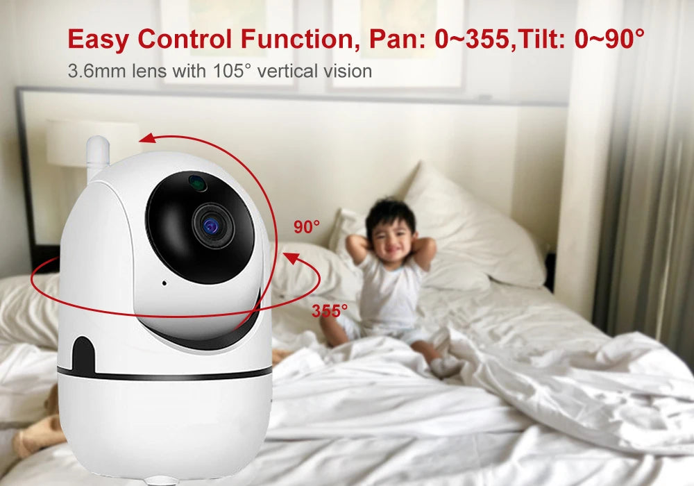 Anpviz 1080P Mini PTZ Camera Wifi Indoor Smart Baby Monitor Mini Wireless IP Camera Support 5G Wifi Auto Tracking YIIOT App View