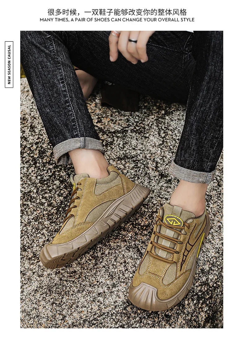 Steel Toe Shoes for Men Lightweight Work Shoes Comfortable Mens Work Boots Indestructible Safety Shoe for Men Industrial