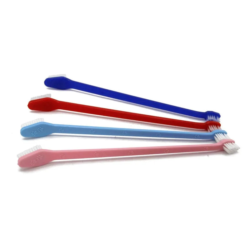 Pet Toothbrush Set Dog Cat Oral Care Kit Pet Toothpaste Cleaning Supplies for Dogs Cats Dental Hygiene Grooming