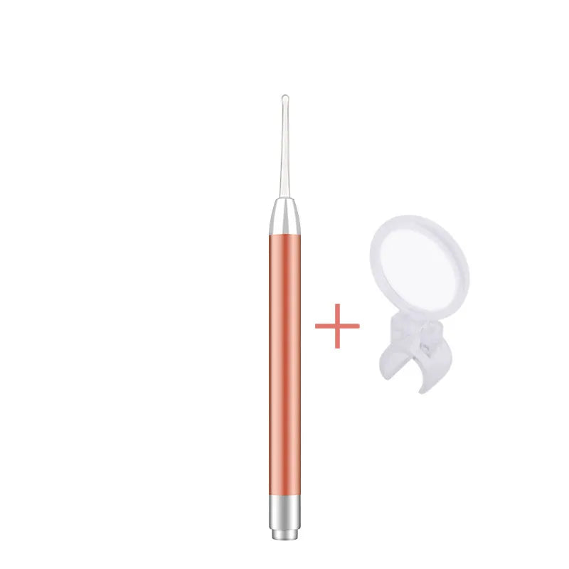 LED FlashLight Earpick Baby Ear Cleaner Endoscope Penlight Spoon Cleaning Ear Curette Light Spoon with Magnifier Ear Wax Removal
