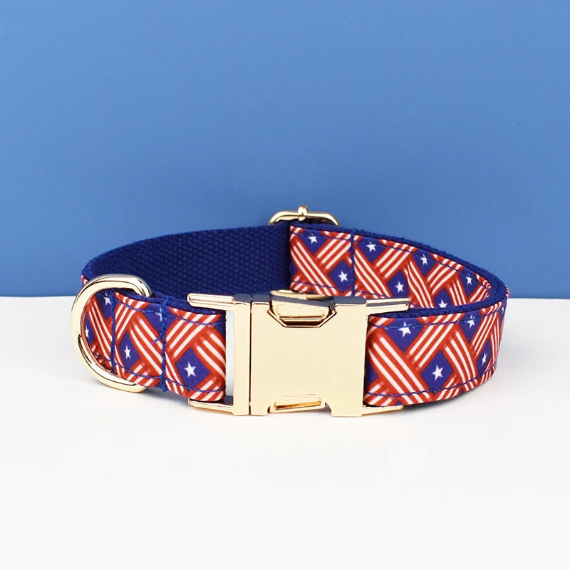 Luxury Personalized Dog Collar  Leash set custom，custom Logo detachable dog bow tie collar designer dog collar and leash set